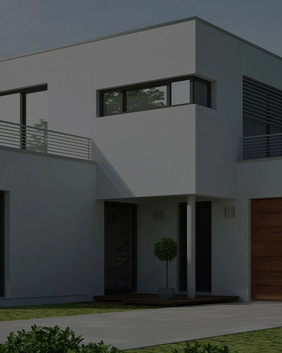 Hero Bild Mobile – Maklerteam vor Immobilie